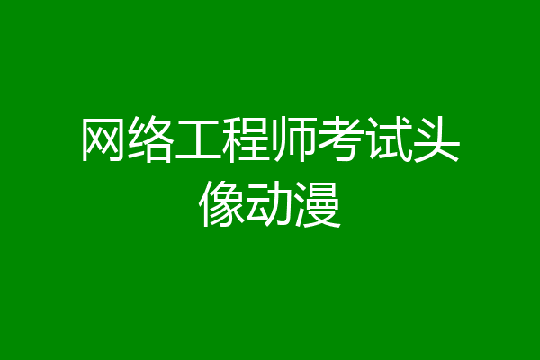 网络工程师考试头像动漫