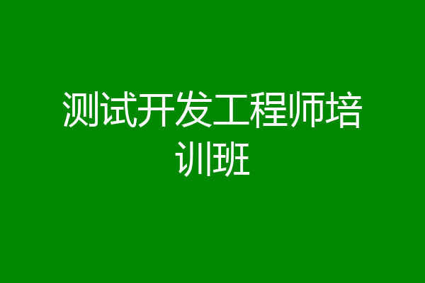 测试开发工程师培训班
