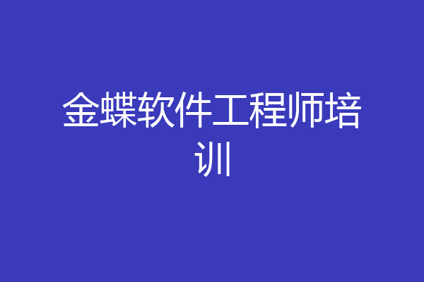 金蝶软件工程师培训