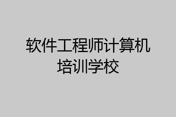 软件工程师计算机培训学校