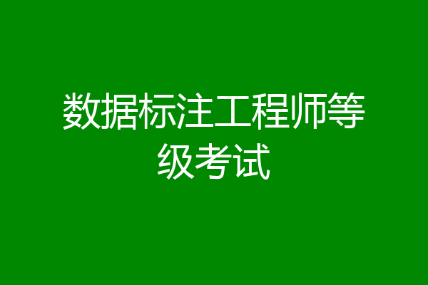 数据标注工程师等级考试