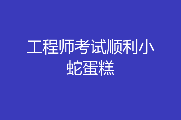 工程师考试顺利小蛇蛋糕