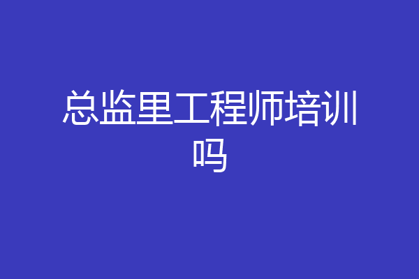 总监里工程师培训吗