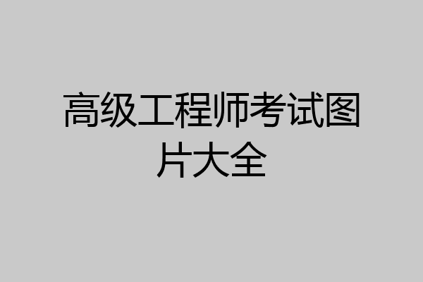 高级工程师考试图片大全