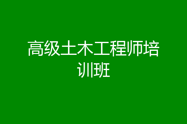 高级土木工程师培训班