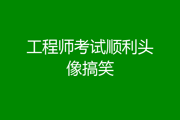 工程师考试顺利头像搞笑