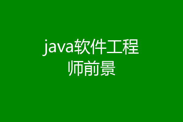 java软件工程师前景