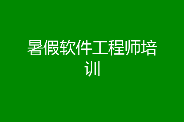 暑假软件工程师培训