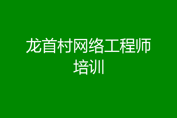 龙首村网络工程师培训