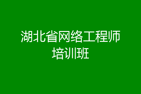 湖北省网络工程师培训班