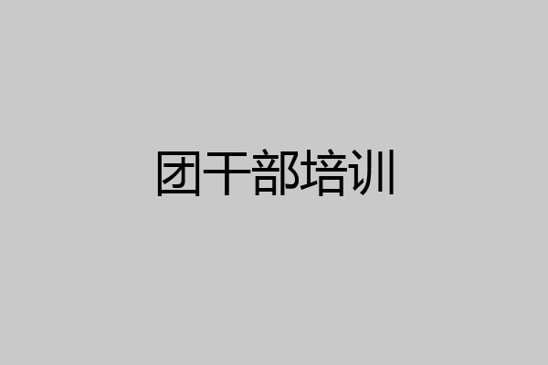 团干部培训