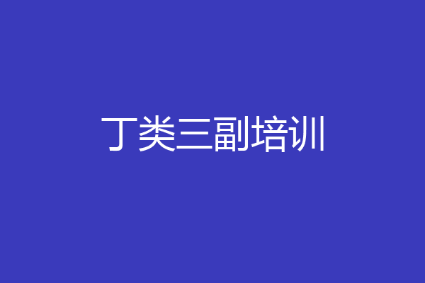 丁类三副培训