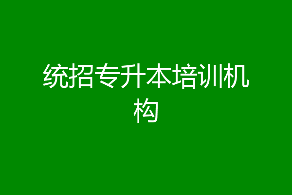 统招专升本培训机构