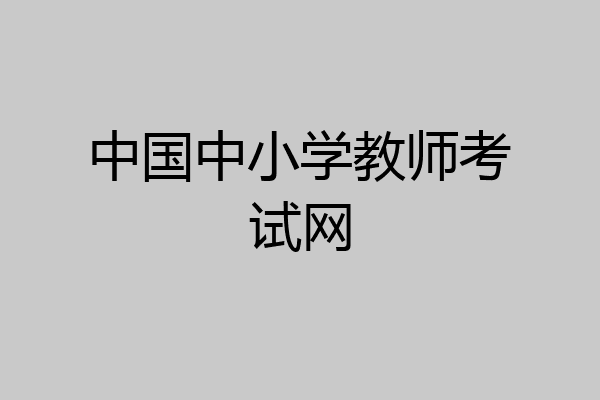 中国中小学教师考试网
