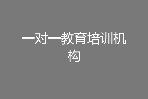 一对一教育培训机构