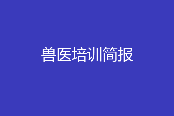 兽医培训简报