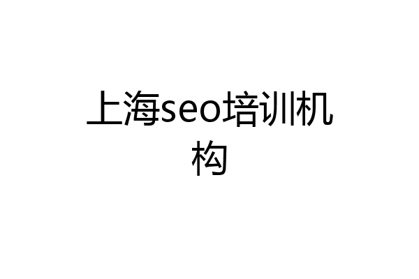 上海seo培训机构