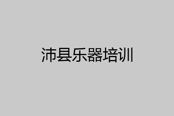 沛县乐器培训