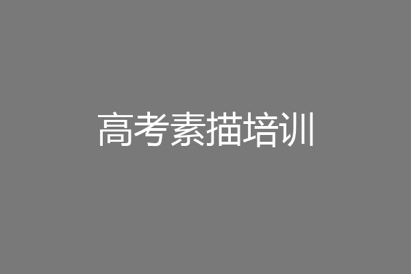 高考素描培训