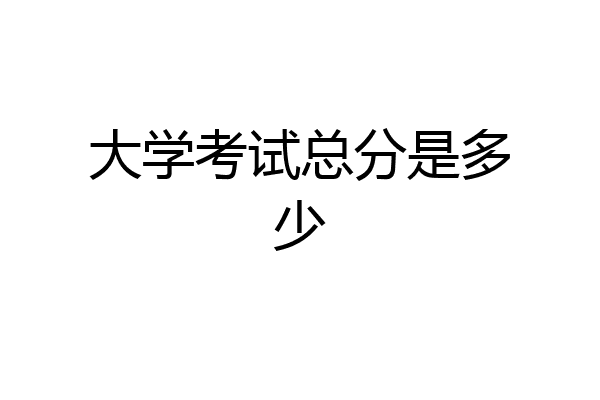 大学考试总分是多少
