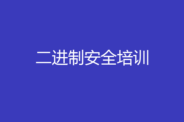 二进制安全培训