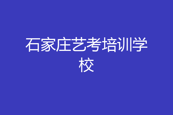 石家庄艺考培训学校