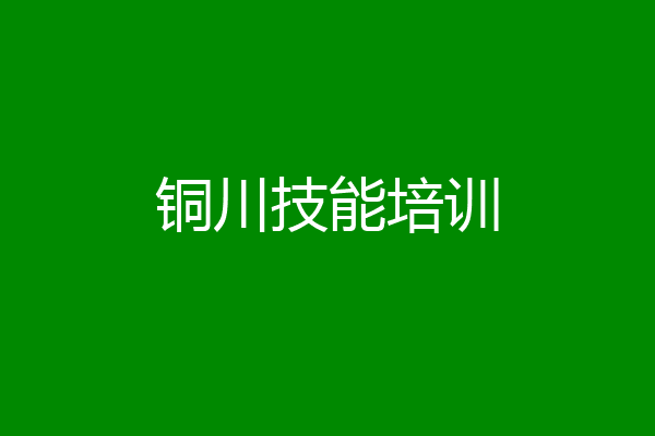 铜川技能培训