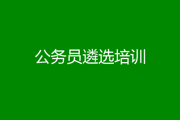 公务员遴选培训