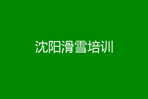 沈阳滑雪培训