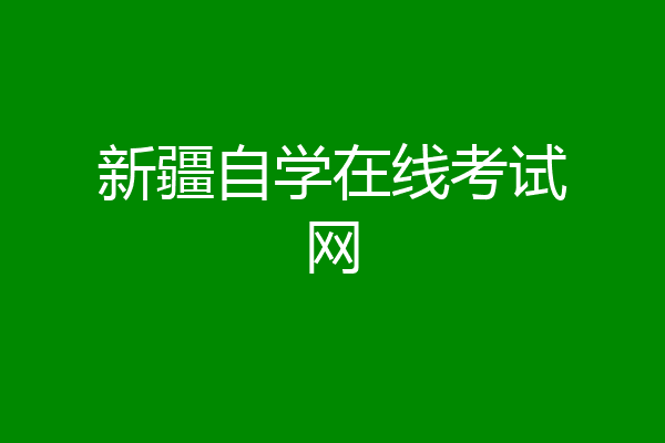 新疆自学在线考试网
