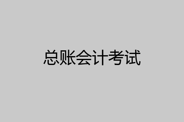 总账会计考试