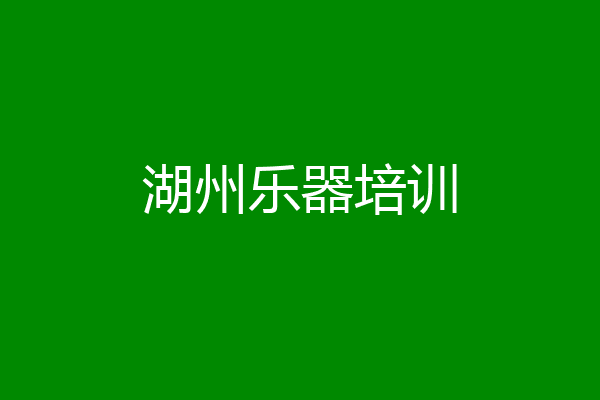 湖州乐器培训