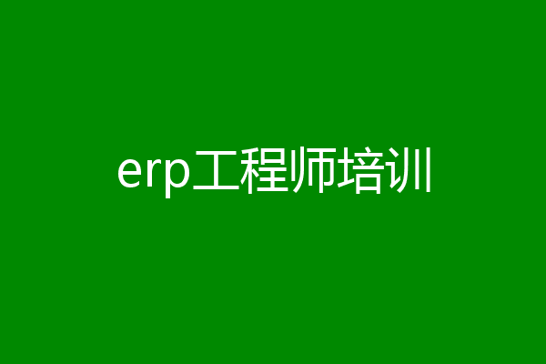 erp工程师培训