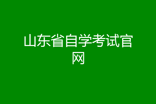 山东省自学考试官网