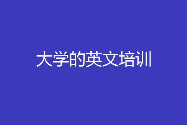 大学的英文培训