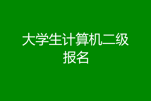大学生计算机二级报名