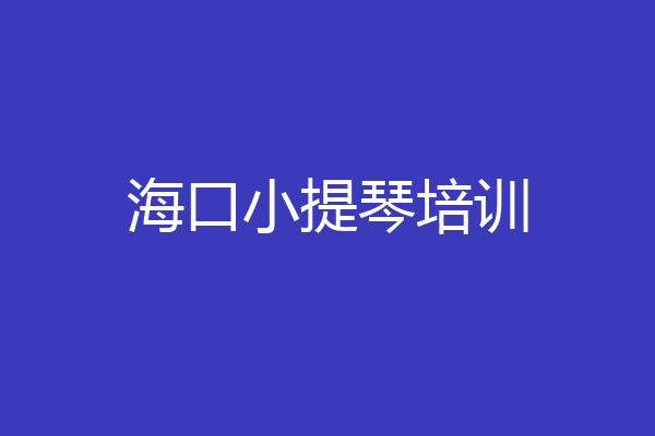 海口小提琴培训