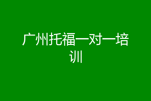 广州托福一对一培训
