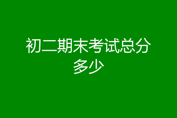 初二期末考试总分多少