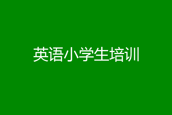 英语小学生培训