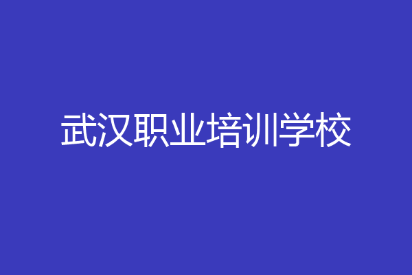 武汉职业培训学校