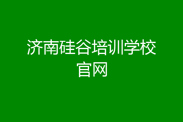 济南硅谷培训学校官网