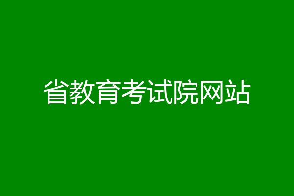省教育考试院网站