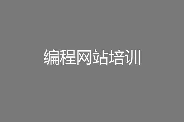 编程网站培训