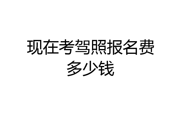 现在考驾照报名费多少钱