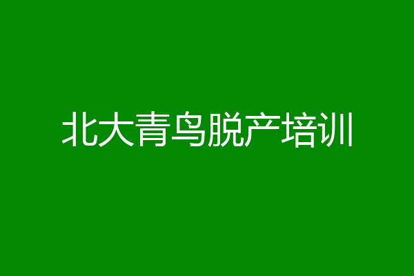北大青鸟脱产培训
