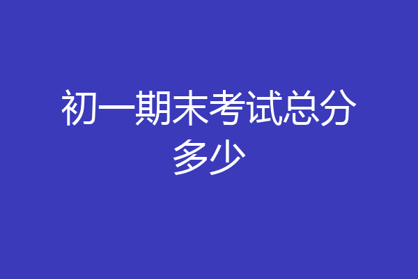 初一期末考试总分多少