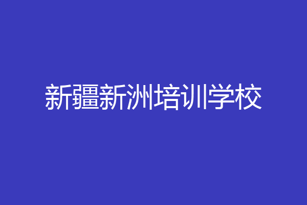 新疆新洲培训学校