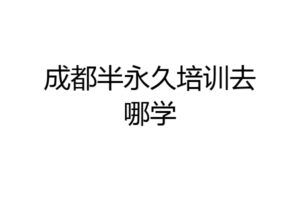 成都半永久培训去哪学