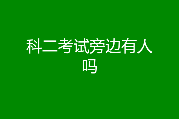 科二考试旁边有人吗